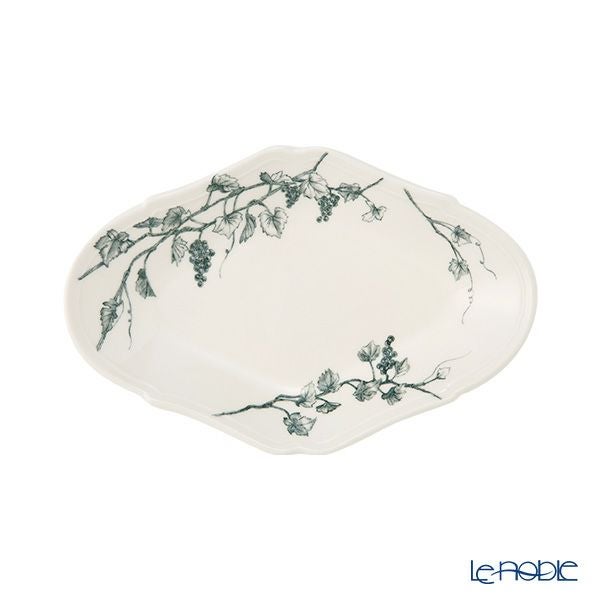 マルミツポテリ スタジオエム ヴィーニュ オーバルプレート S ブルー 19×13cm