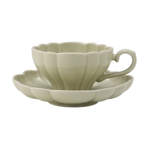 マルミツポテリ スタジオエム ルブケ カップ＆ソーサー 190ml ペールグリーン