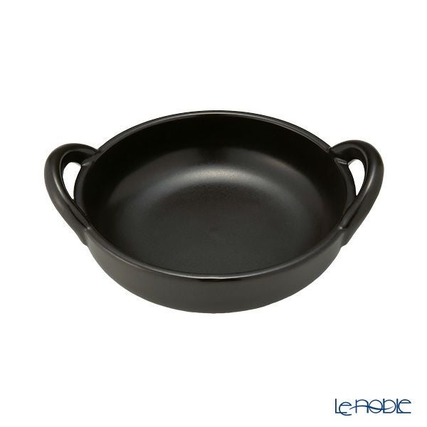 マルミツポテリ スタジオエム フントス 耐熱ボウル 430ml 黒 直火可能・IH不可