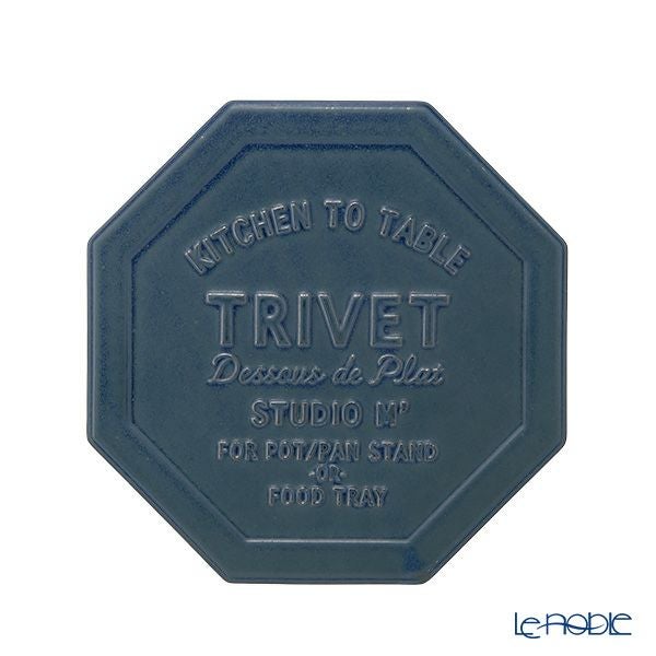 マルミツポテリ スタジオエム トリベット／鍋敷き ネイビー 20×20cm