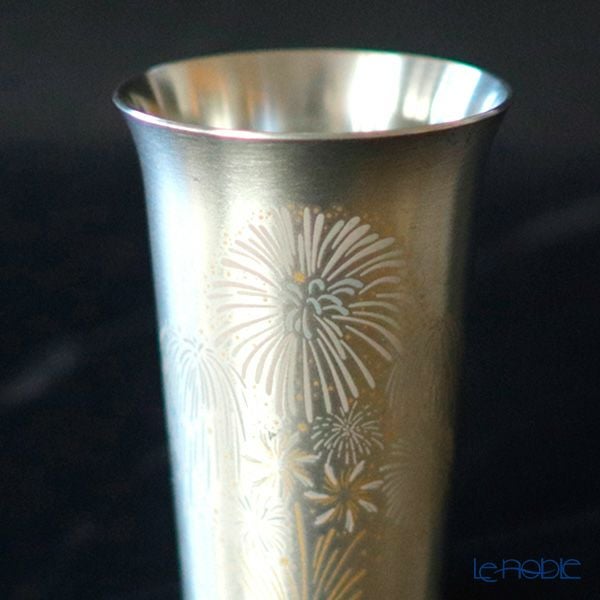 丸モ高木陶器 温度で色が変わる 冷感純銅錫被 タンブラー 花火 150ml