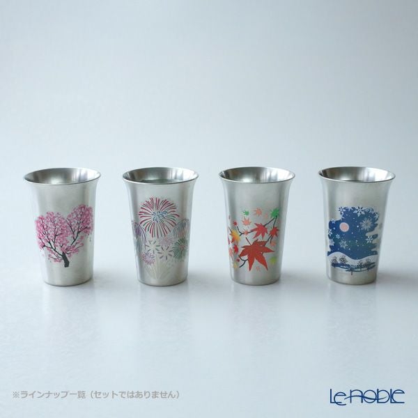 丸モ高木陶器 温度で色が変わる 冷感純銅錫被 タンブラー 花火 150ml