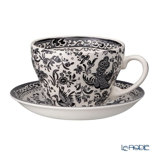 バーレイ ブラックリーガルピーコック ブレックファーストカップ＆ソーサー 430ml