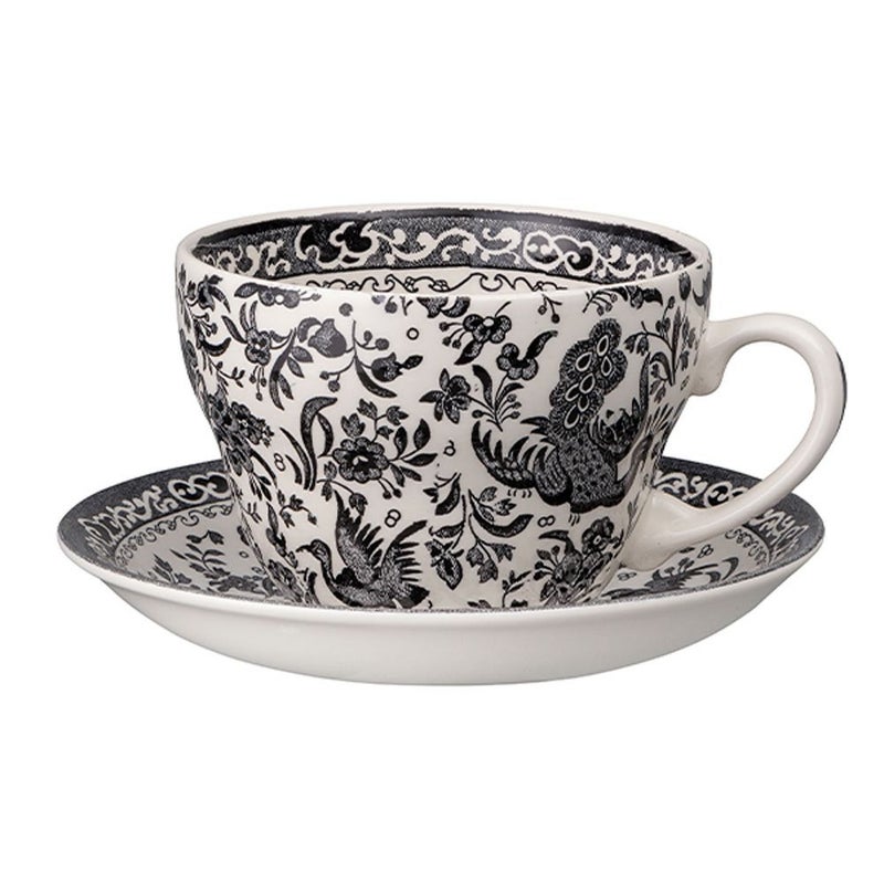 バーレイ ブラックリーガルピーコック ブレックファーストカップ＆ソーサー 430ml