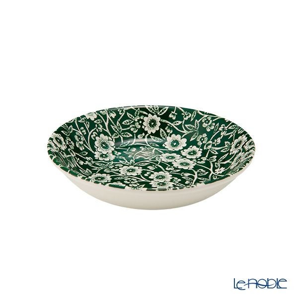 バーレイ ダークグリーンキャリコ フルーツプレート／ボウル 12cm