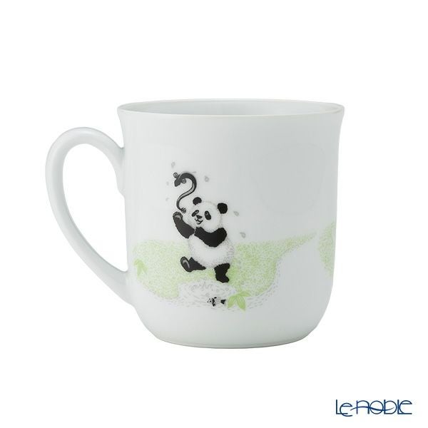 大倉陶園 パンダ親子 縁起物語 マグカップ 小川の出会い C310-1／124C