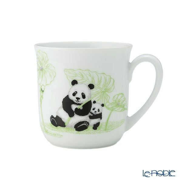 大倉陶園 パンダ親子 縁起物語 マグカップ 雨上がりにこんにちは C310-2／124C