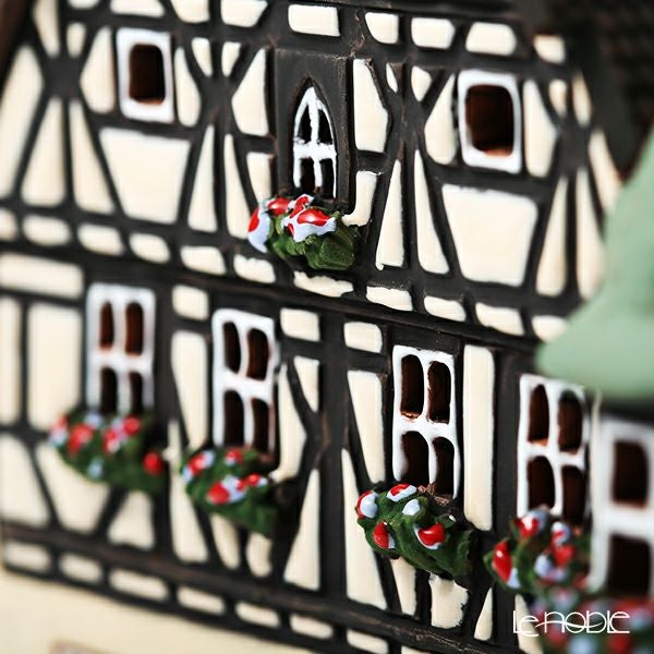 北欧リトアニア製陶器 ミデーネ MIDENE ミニチュアハウス 煙突＆香台付 ドイツ ローテンブルクの薬局 23cm D252AR