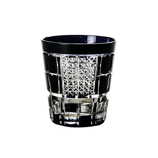 八千代切子 LSB19753SBK-C620 オンザロック 墨色田工の組（たこうのくみ） 255ml 【木箱入】