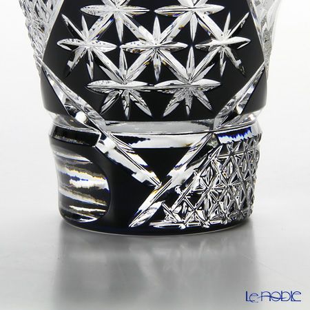 八千代切子 墨色 LSB19755SBK-C638 杯 竹垣柄 （たけがきがら） 85ml 【木箱入】