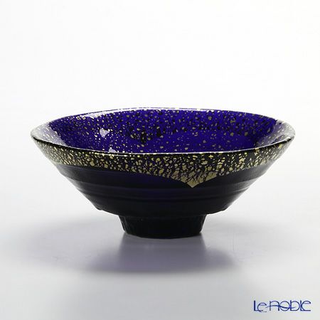 金箔鉢 43230G-SHB 平形碗 紺碧