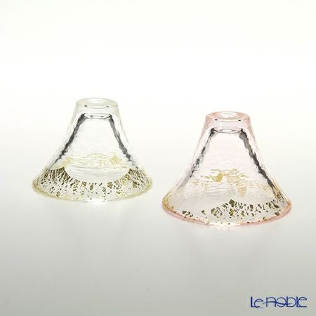 招福杯 富士山 G636-T73 冷酒杯揃え 65ml 金透き・金さくら 【木箱入】