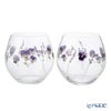 東洋佐々木ガラス 花文 hanafumi ペアフリーグラス ビオラ・ラベンダー柄 380ml G099-T283