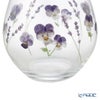 東洋佐々木ガラス 花文 hanafumi ペアフリーグラス ビオラ・ラベンダー柄 380ml G099-T283