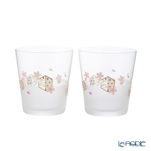 東洋佐々木ガラス 和ごころ ペアフリーグラス さくら／桜柄 285ml G102-T289 木箱入