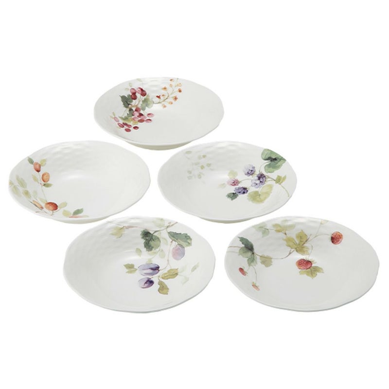 ナルミ ルーシーガーデン ボウル 16cm 5点セット アソート5柄 96010-23303P
