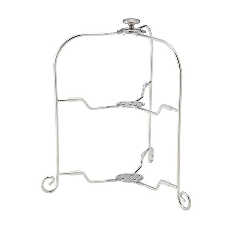 サクライ ワンタッチプレートスタンド 2段 22013011 プレート直径19-24cm 用 折りたたみ式