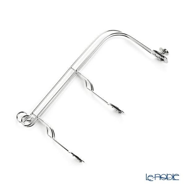 サクライ ワンタッチプレートスタンド／ケーキスタンド L 2段 プレート直径24-30cm 用 18-8ステンレス製 折りたたみ式