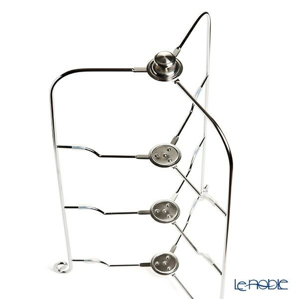 サクライ ワンタッチプレートスタンド／ケーキスタンド L 3段 プレート直径24-30cm 用 18-8ステンレス製 折りたたみ式