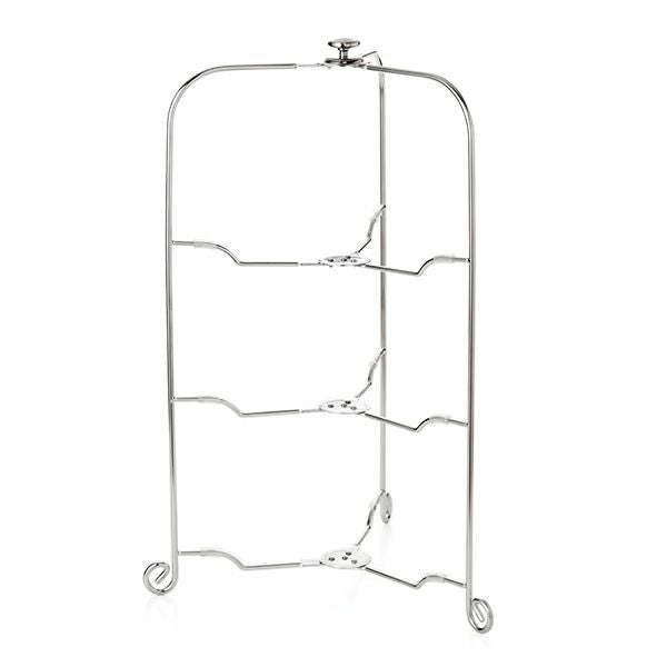 サクライ ワンタッチプレートスタンド／ケーキスタンド L 3段 プレート直径24-30cm 用 18-8ステンレス製 折りたたみ式