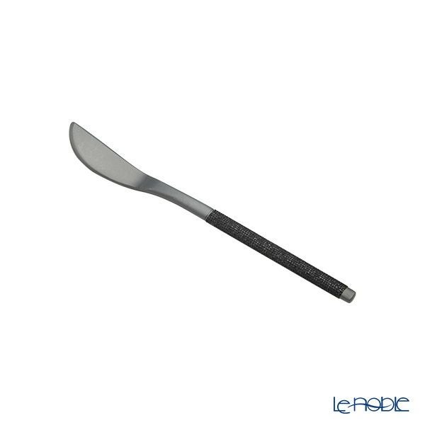 サクライ J-Tone 布着せカトラリー 紗綾 漆黒／漆黒 鶴田一郎デザイン 和菓子ナイフ、スプーン、フォーク 3本セット