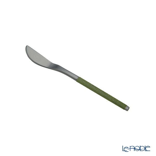 サクライ J-Tone 布着せカトラリー 紗綾 漆黒／抹茶 鶴田一郎デザイン 和菓子ナイフ、スプーン、フォーク 3本セット