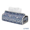 リバティプリント（LIBERTY PRINT）を使用したティッシュカバー ストロベリーシーフ／いちご泥棒 ネイビー 22.5×11.5×H5cm用 日本製