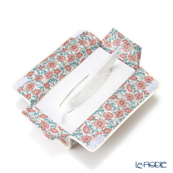 リバティプリント（LIBERTY PRINT）を使用したティッシュカバー アステル リース ピンク 22.5×11.5×H5cm用 日本製
