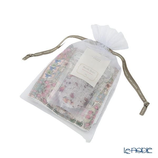 リバティプリントを使用したハンドタオル＆ハーブバスソルト50g （約2回分 不織布袋2枚入） ギフトセット A フラワーフェテ PI イノセントローズの香り 23SS