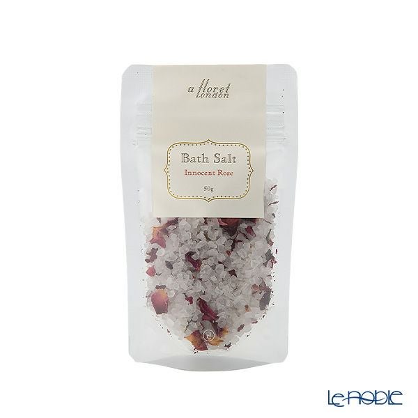 リバティプリントを使用したハンドタオル＆ハーブバスソルト50g （約2回分 不織布袋2枚入） ギフトセット A フラワーフェテ PI イノセントローズの香り 23SS