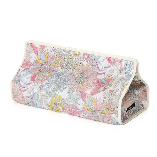 リバティプリント（LIBERTY PRINT）を使用したティッシュカバー アンジェリカ・ガーラ ピンク 22.5×11.5×H5cm用 日本製