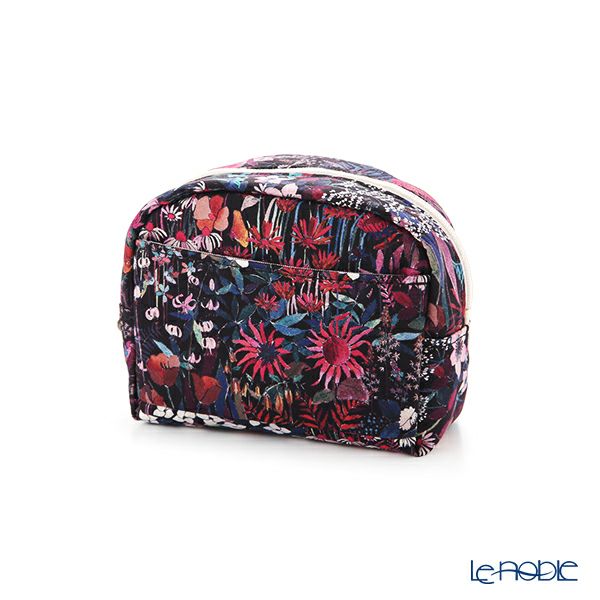 リバティプリント（LIBERTY PRINT）を使用したミニポーチ フォリア・フラワーズS レッド 11×4×10cm 日本製