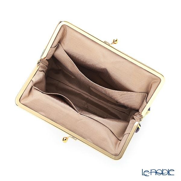 リバティプリント（LIBERTY PRINT）を使用したがま口ポーチ ドーセット・ローズ グレー 20×6×13cm 日本製