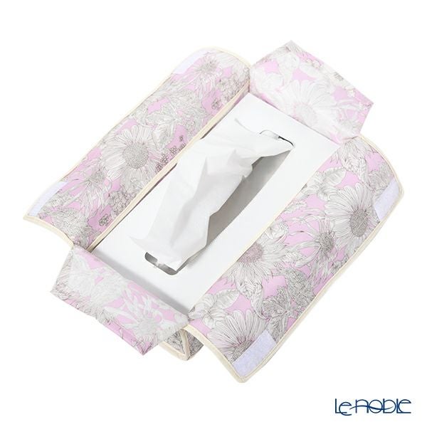 リバティプリント（LIBERTY PRINT）を使用したティッシュカバー スウィムダンクレア ピンク 22.5×11.5×H5cm用 日本製