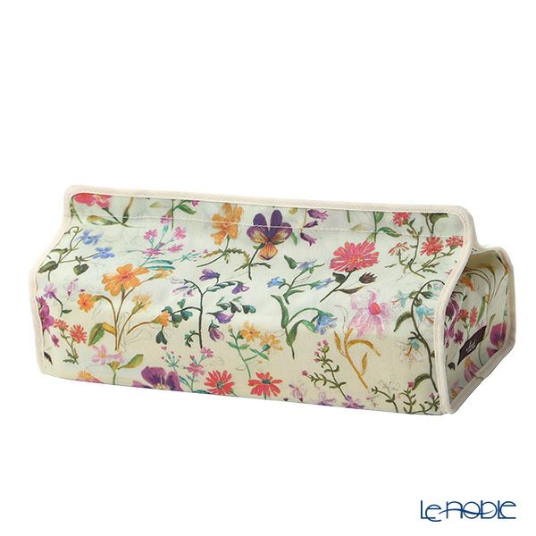 リバティプリント（LIBERTY PRINT）を使用したティッシュカバー リネンガーデン グリーン 22.5×11.5×H5cm用 日本製