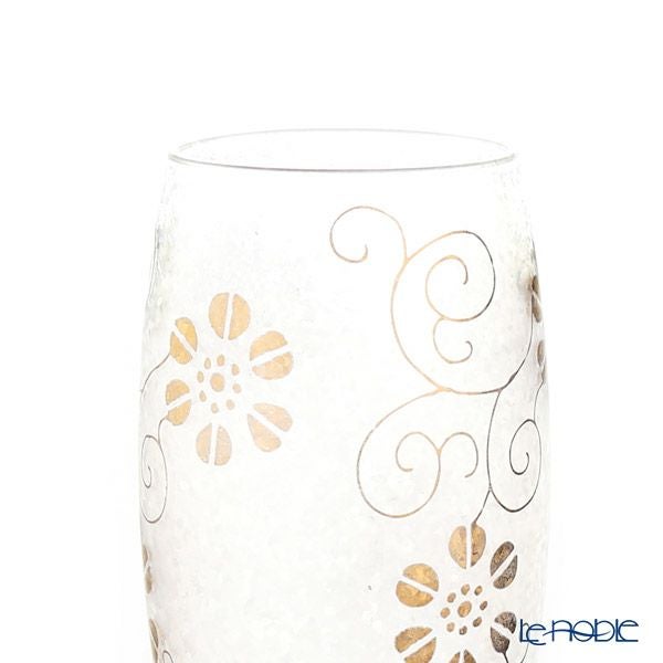 石塚硝子 プレミアムニッポンテイスト みぞれ九谷 白粒鉄仙 ショートステムグラス 125ml 木箱入 9417