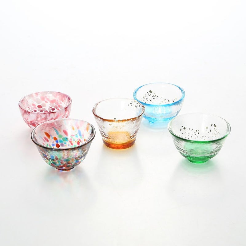 津軽びいどろ 五様 ミニグラス 5個セット FS-49573