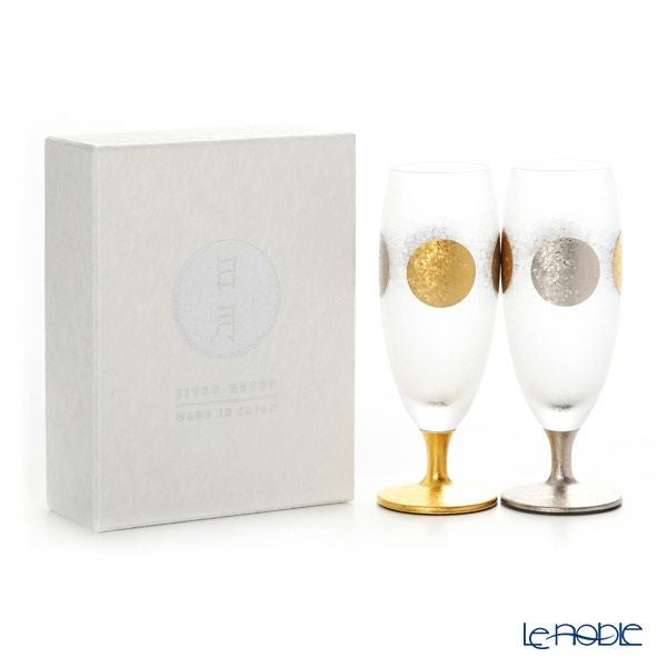 石塚硝子 プレミアムニッポンテイスト 日月（じつげつ） ショートステム ペア 125ml S-6255