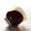 津軽びいどろ 秋村実工房 12ヶ月コレクション 盃 4月 花見 レッド／ゴールド F-62199