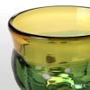 津軽びいどろ 秋村実工房 12ヶ月コレクション 盃 9月 月見 グリーン／アンバー F-62204