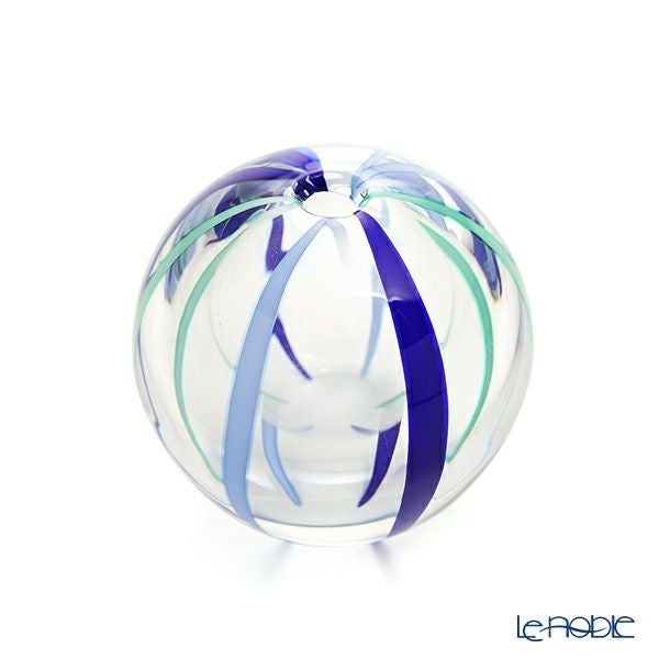 津軽びいどろ 一輪挿し／花瓶 彩手毬（いろてまり） 夏空 F-71263