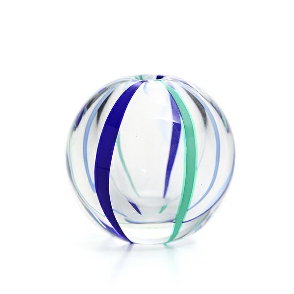 津軽びいどろ 一輪挿し／花瓶 彩手毬（いろてまり） 夏空 F-71263