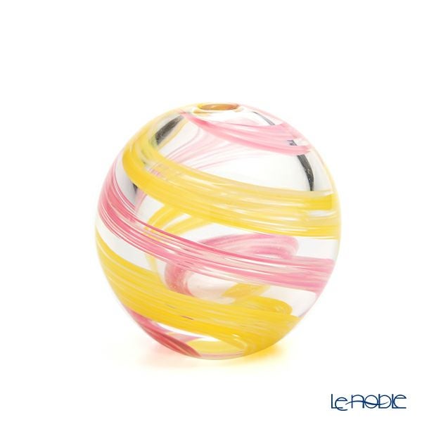 津軽びいどろ 一輪挿し／花瓶 彩手毬（いろてまり）桜風 F-71265