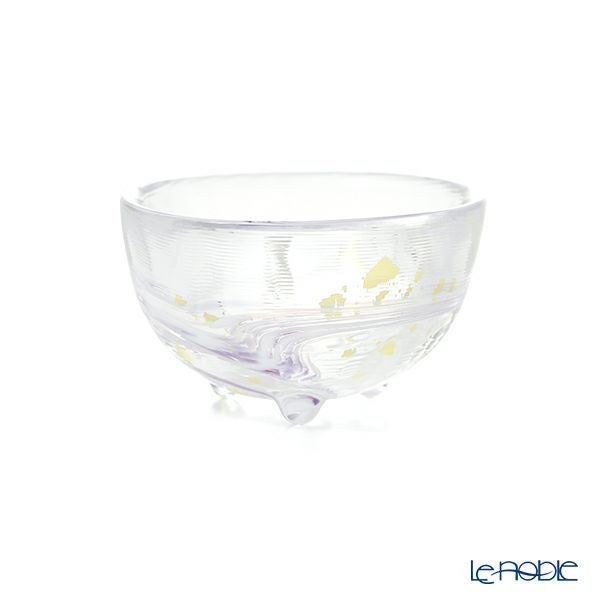 津軽びいどろ 四季の盃 ピンク／ブルー／オレンジ／ホワイト 盃（酒器）セット FS-71545 木箱入 4客揃