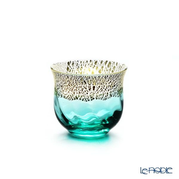 津軽びいどろ 酒器セット トルコ 酒つぎ×1＋ぐい呑み×2 FS-75549