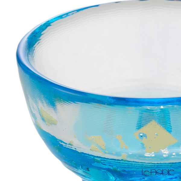 津軽びいどろ 盃コレクション 朝の露 ブルー F-79474 50ml