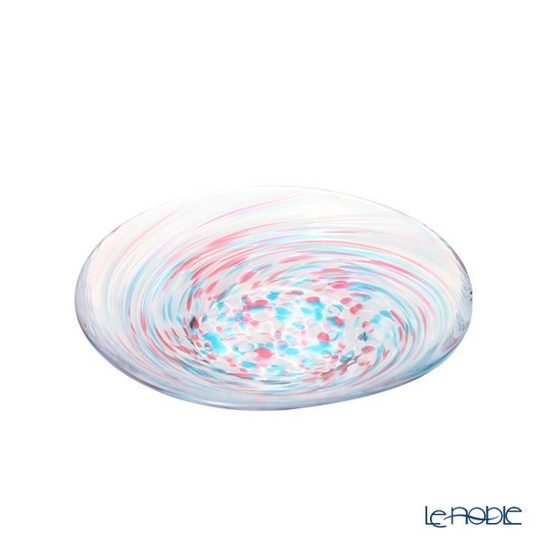 津軽びいどろ 色色豆皿 はるがすみ 100mm F-79754 小皿