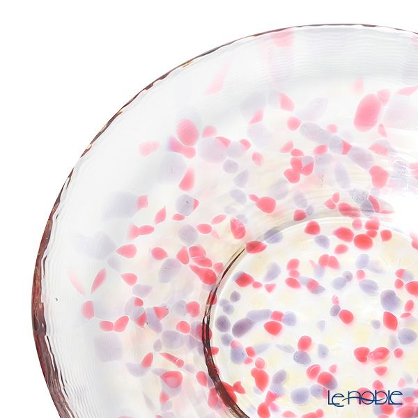 津軽びいどろ 色色豆皿 春茜 100mm F-79765 小皿