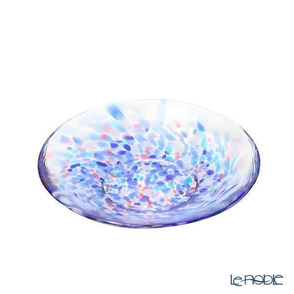 津軽びいどろ 色色豆皿 夏海 100mm F-79766 小皿