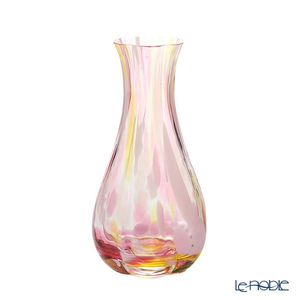 津軽びいどろ 一輪挿し／花瓶（花器） 花ひかり フラワーピンク 150mm F-79793